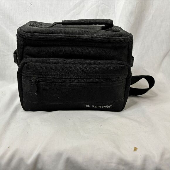 Samsonite Padded Camera Camcorder  Shoulder Strap Black Bag Traveler Tote - Picture 1 of 8